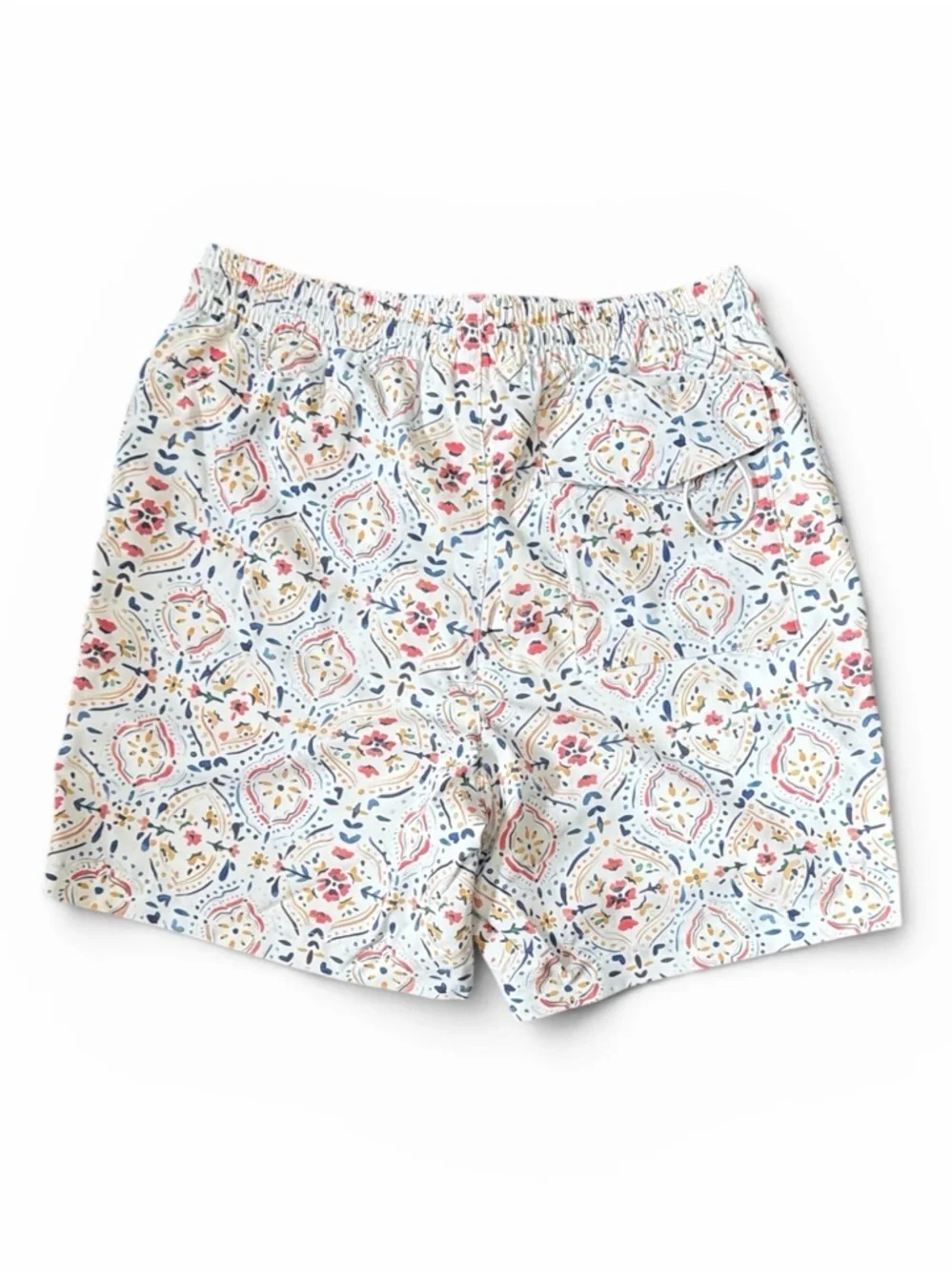 Paisley & Gray Men’s Swim Trunks with Multicolor Tile Print